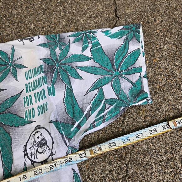 Vtg 90s ZIG ZAG Rolling Papers Leaf Logo All Over Print T Shirt XL Single Stitch - Picture 5 of 6